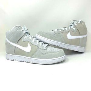 Nike Men's Dunk Hi Off White/White Suede Shoes NEW